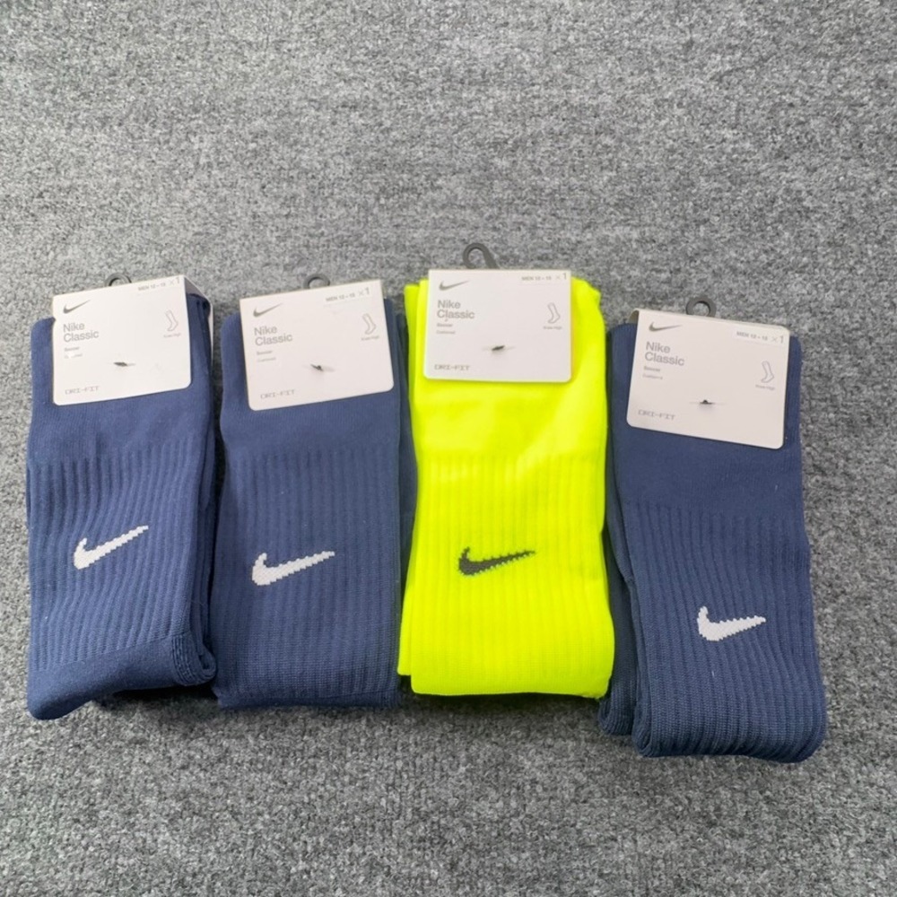 Lot of 4 Nike Soccer Socks Bundle Strike Classic Dri-FIT Knee High Men 12-15
